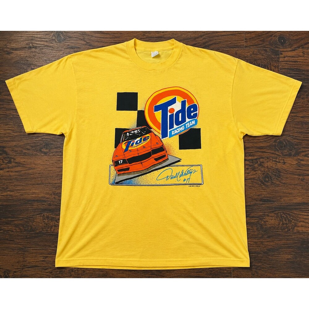 VTG 80S TIDE RACING TEAM DARRELL WALTRIP #17 NASCAR T-SHIRT USA LARGE